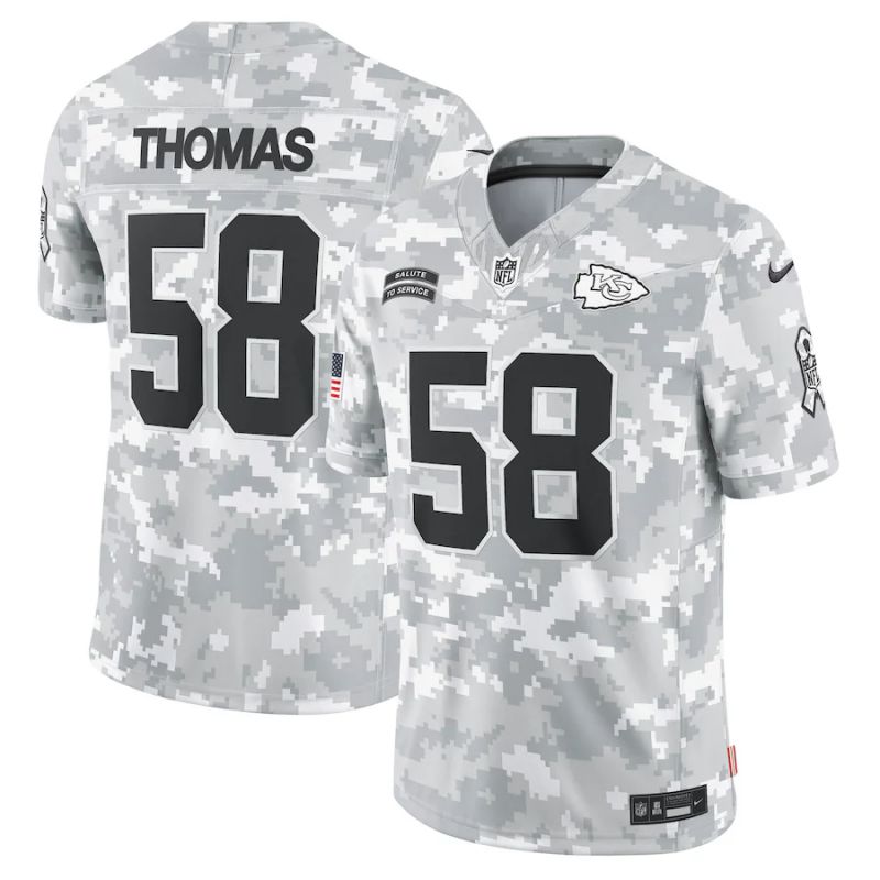 Men Kansas City Chiefs #58 Thomas Nike Arctic Camo 2024 Salute to Service Limited NFL Jersey->houston texans->NFL Jersey